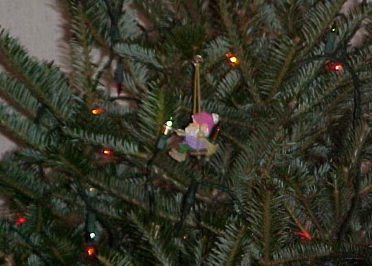 This light-fixing-elf has been on our tree every year since Bonnie Lu gave it to us in California before Zachary was born...